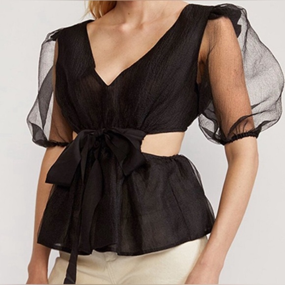 Cynthia Rowley New With Tags Attached Gracie Organza Top in a Size Large - Picture 5 of 16